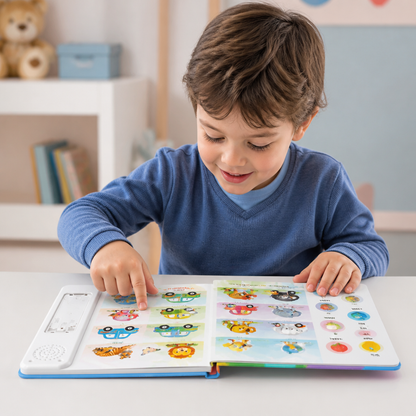 Libro Sonoro Interattivo di Inglese per Bambini – Tocca e Ascolta – Apprendimento Precoce Facile e Divertente