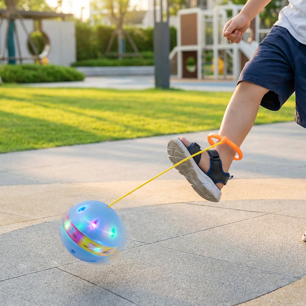 LED Pallone da Salto alla Caviglia – Giocattolo Interattivo per Saltare per Bambini