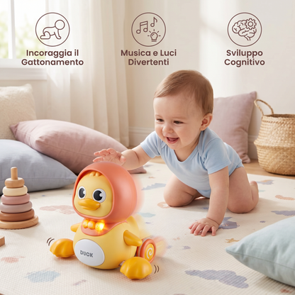 Famiglia di Anatre Giocattolo da Crawling e Apprendimento con Musica per Neonati