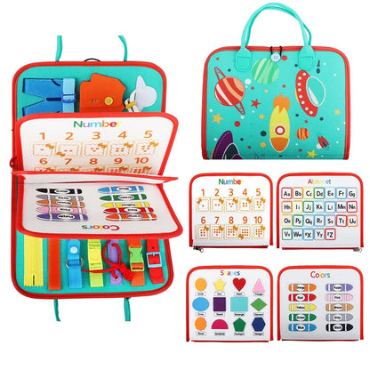 Libro di lavoretti Montessori per bambini | Libro di attività in feltro per l' apprendimento di numeri , lettere e abilità motorie