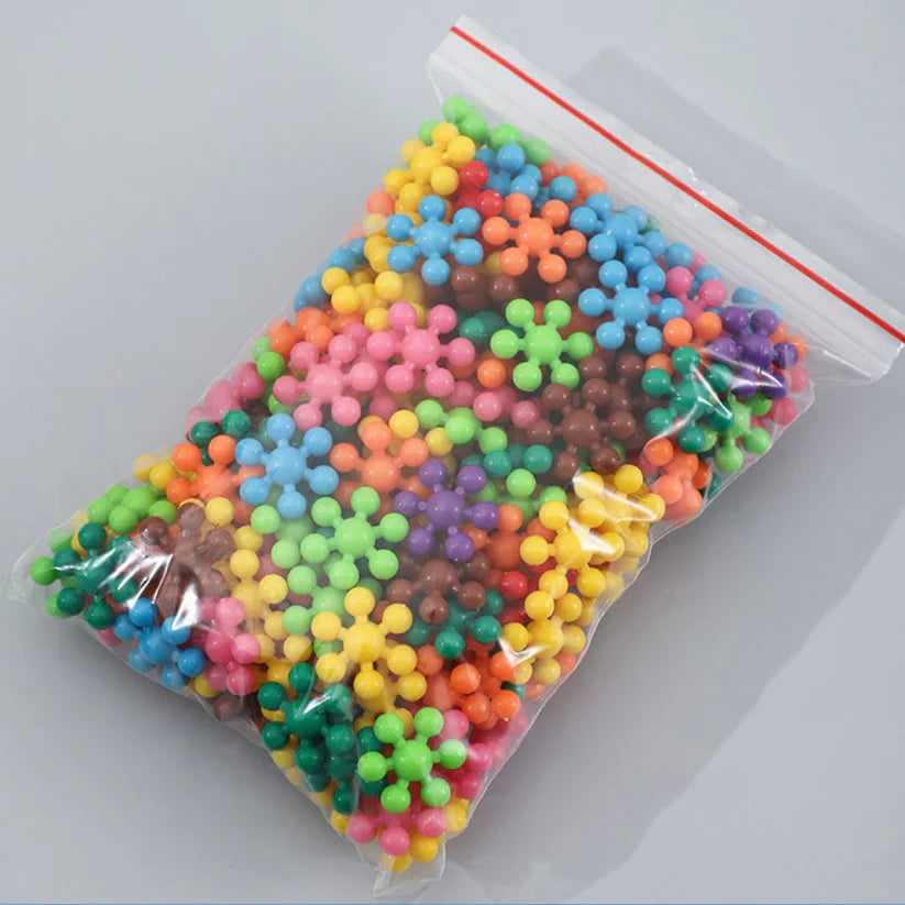 Blocchi da costruzione a forma di fiocco di neve per bambini ⎜ Puzzle 3D creativo per divertimento educativo e capacità motorie fini