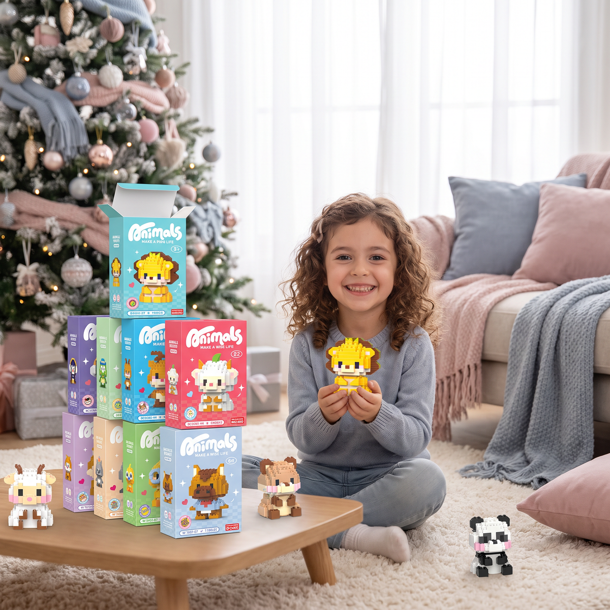 Grazioso calendario dell'Avvento con animaletti da costruire per bambini