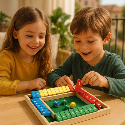 Shut the Box – Set di gioco pieghevole per famiglie 4 giocatori