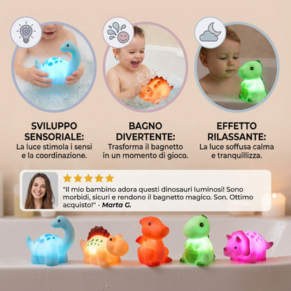 Giocattolo da Bagno Dinosaurio Luminoso