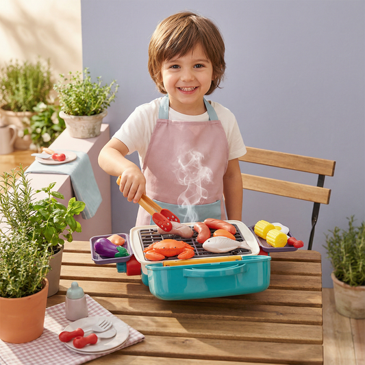 Il mio primo grill BBQ – cucina per bambini con effetto fumo e alimenti che cambiano colore