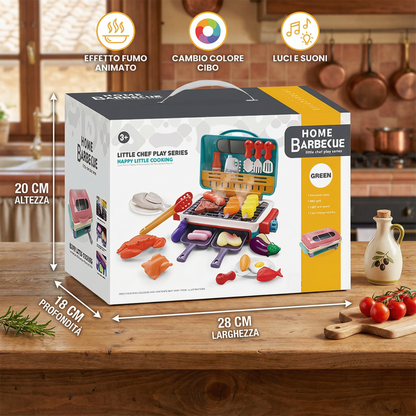 Il mio primo grill BBQ – cucina per bambini con effetto fumo e alimenti che cambiano colore