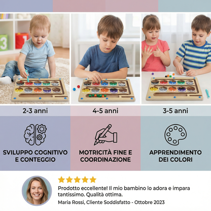 Legno magnetico per il conteggio | Gioco di ordinamento dei colori con penna per l' apprendimento precoce e la motricità fine