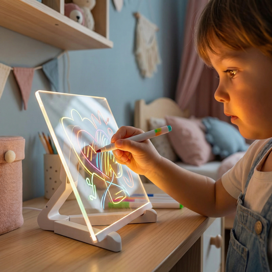 Led Writing Drawing board for Kids | Superficie luminosa riutilizzabile per appunti creativi, arte e apprendimento