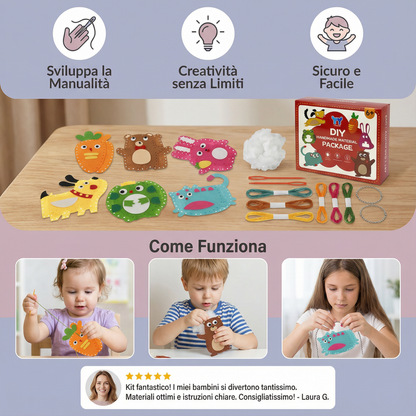 Set Sicuro di Animali in Feltro da Cucire