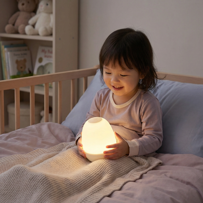 Luce notturna LED a forma di uovo in silicone