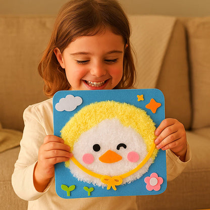 Kit Fai da Te Animali Bambini ⎜ Set Creativo con Adesivi Cartoon per Gioco e Apprendimento