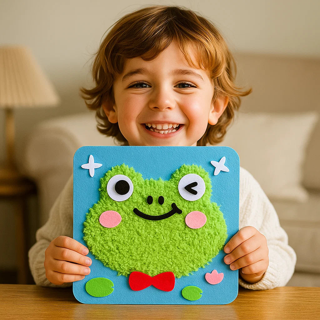 Kit Fai da Te Animali Bambini ⎜ Set Creativo con Adesivi Cartoon per Gioco e Apprendimento