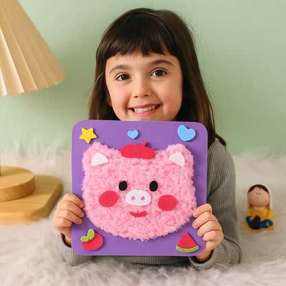 Kit Fai da Te Animali Bambini ⎜ Set Creativo con Adesivi Cartoon per Gioco e Apprendimento