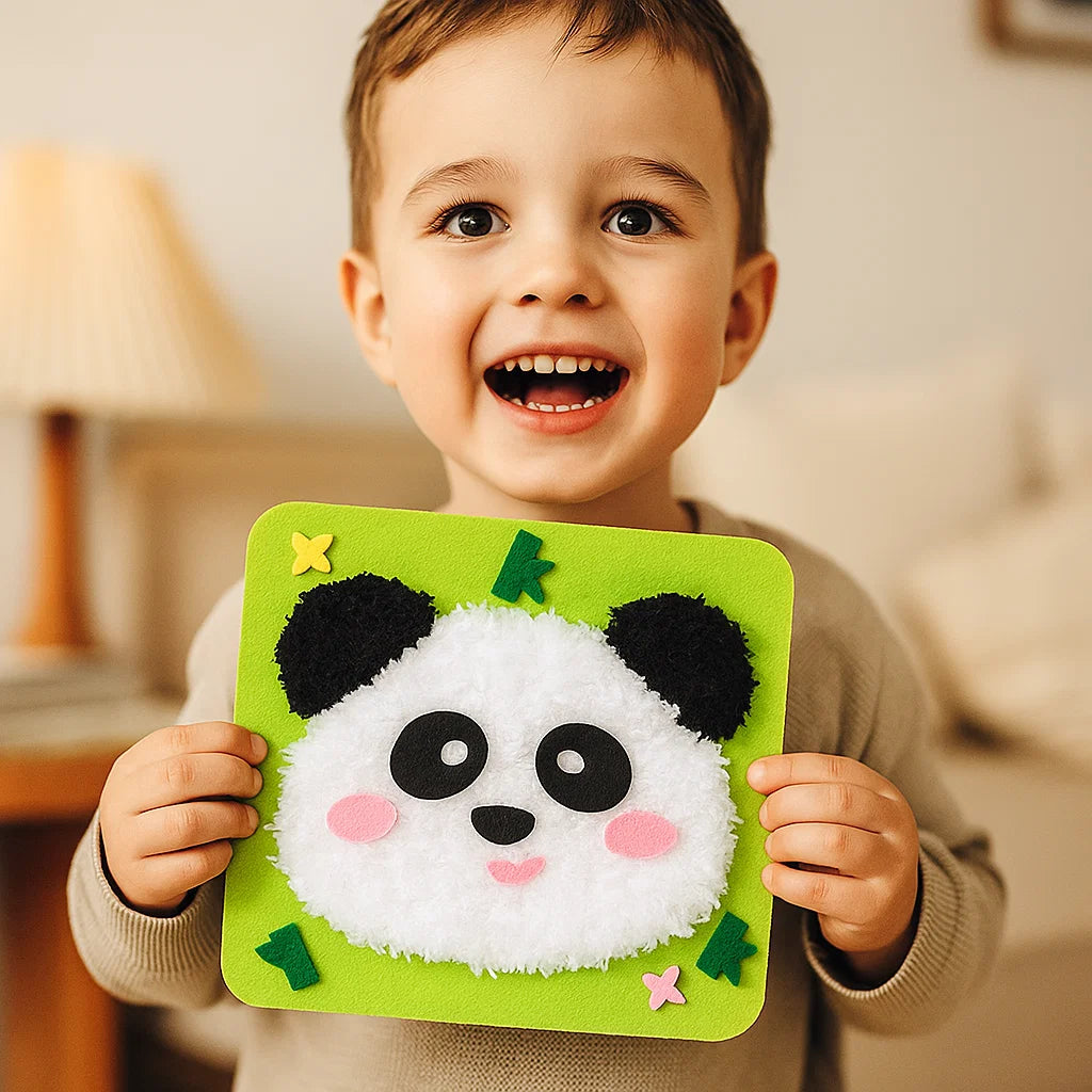 Kit Fai da Te Animali Bambini ⎜ Set Creativo con Adesivi Cartoon per Gioco e Apprendimento