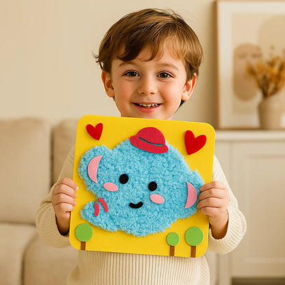 Kit Fai da Te Animali Bambini ⎜ Set Creativo con Adesivi Cartoon per Gioco e Apprendimento