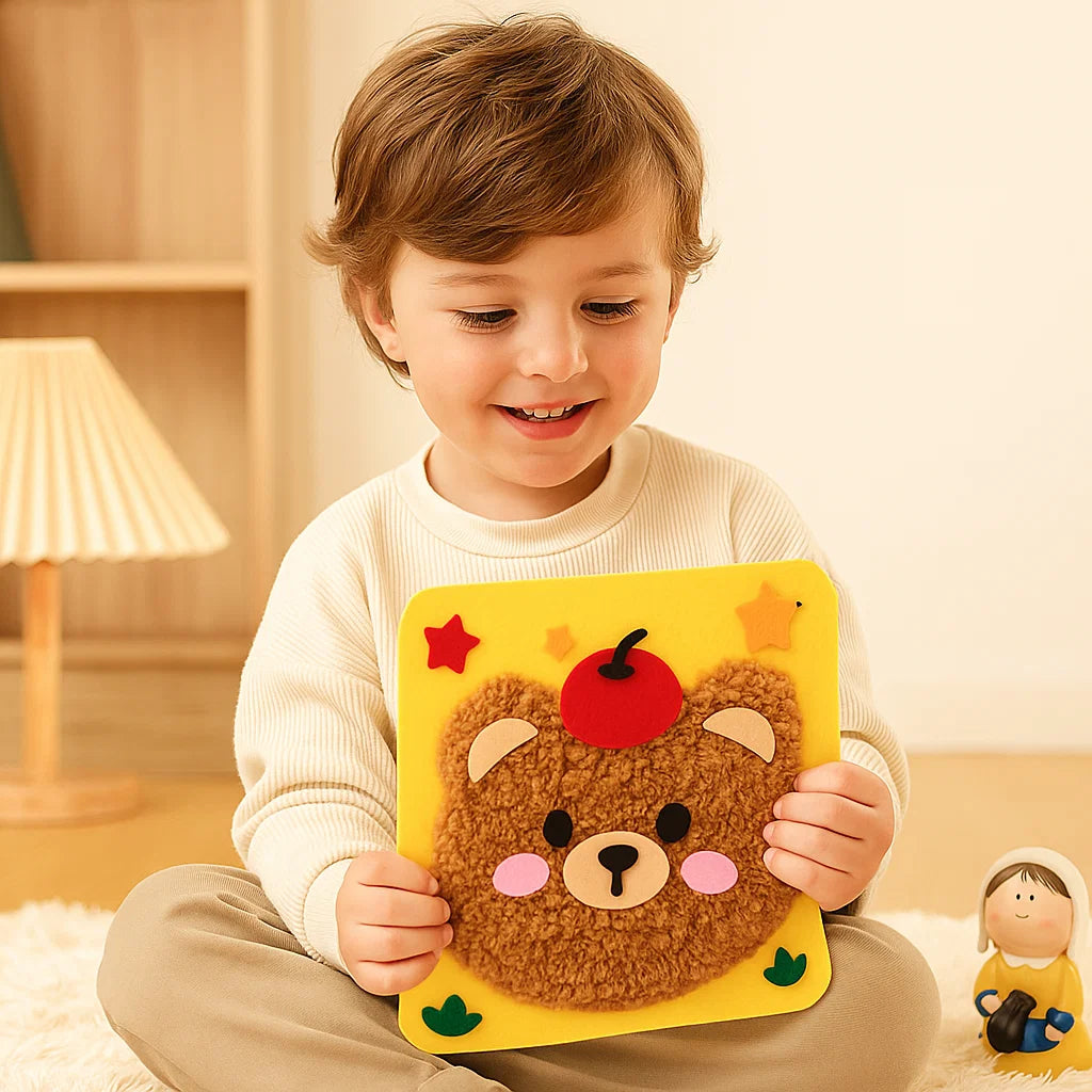 Kit Fai da Te Animali Bambini ⎜ Set Creativo con Adesivi Cartoon per Gioco e Apprendimento