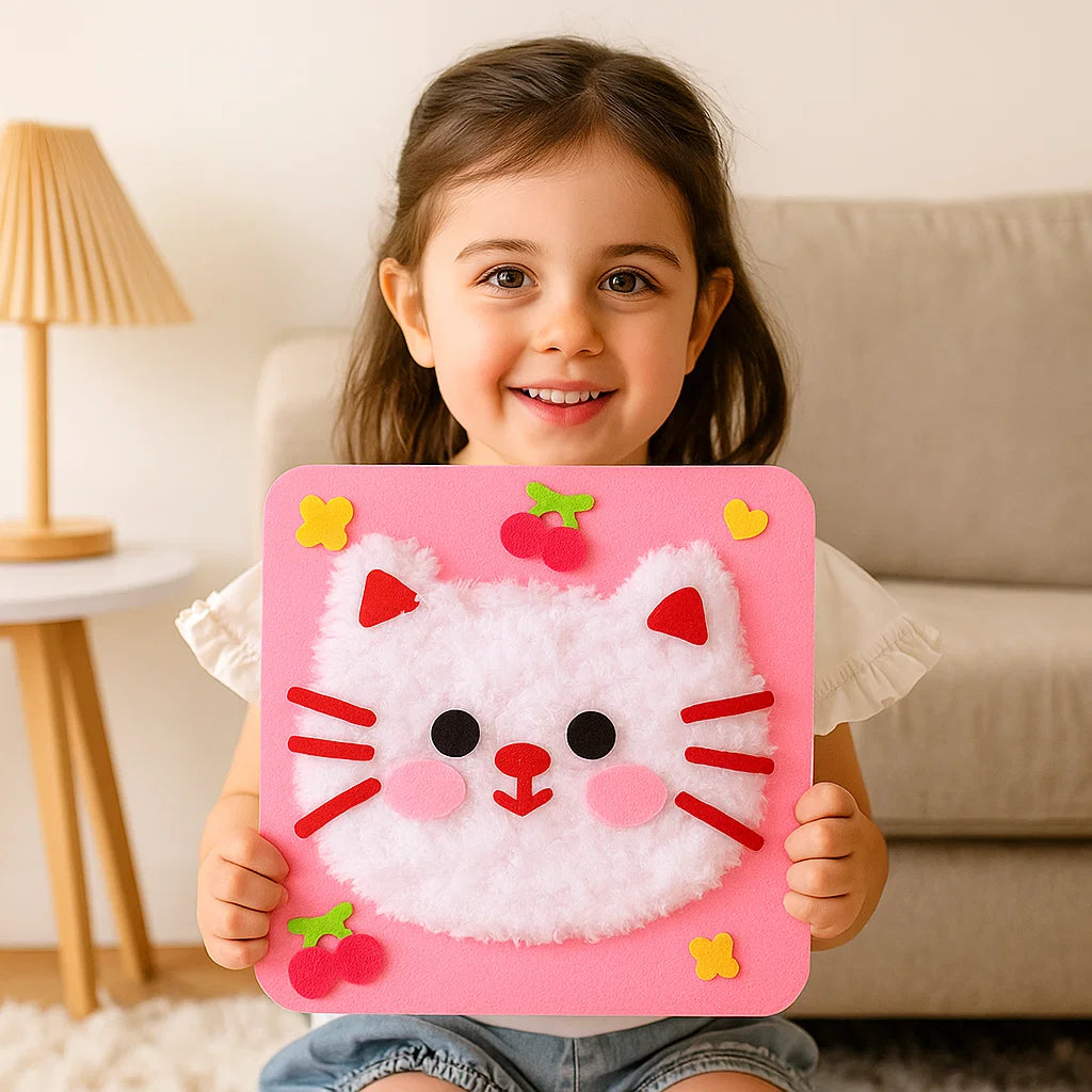 Kit Fai da Te Animali Bambini ⎜ Set Creativo con Adesivi Cartoon per Gioco e Apprendimento