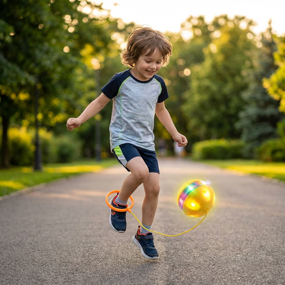 LED Pallone da Salto alla Caviglia – Giocattolo Interattivo per Saltare per Bambini
